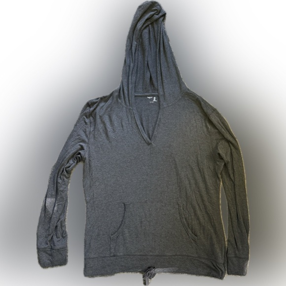 GAP Dark Gray Women's V-Neck Hoodie - Picture 1 of 7